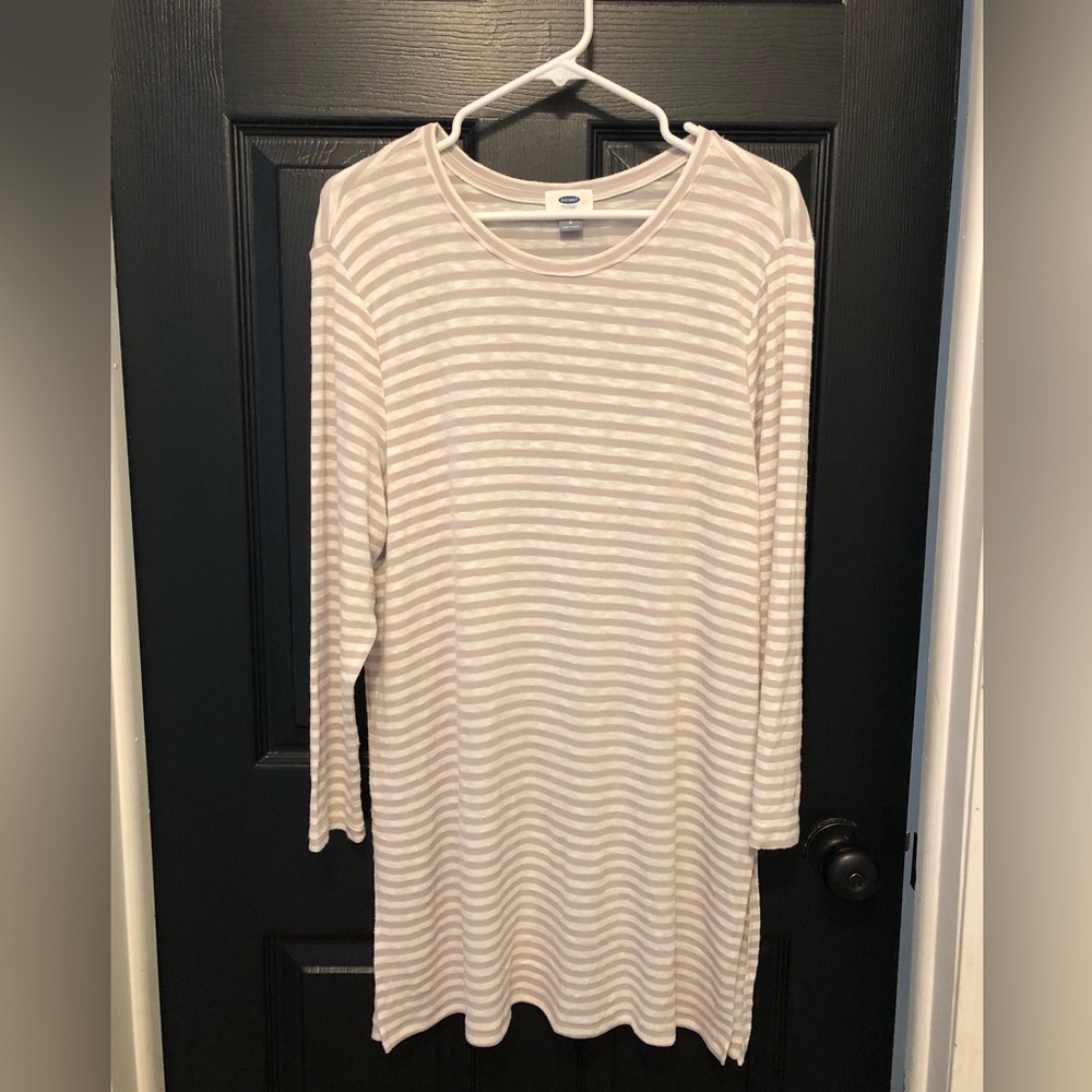 Old Navy tan stripe tunic